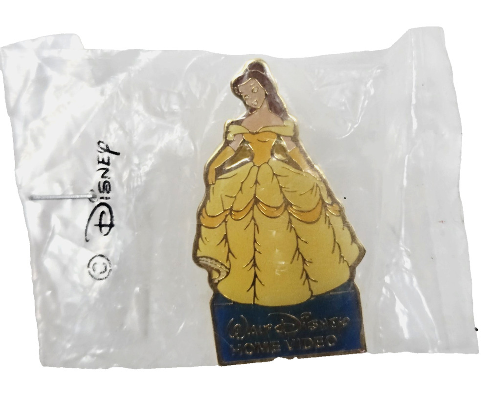 Vintage Beauty and the Beast BELLE Walt Disney Home Video Tack Lapel Pin Taiwan